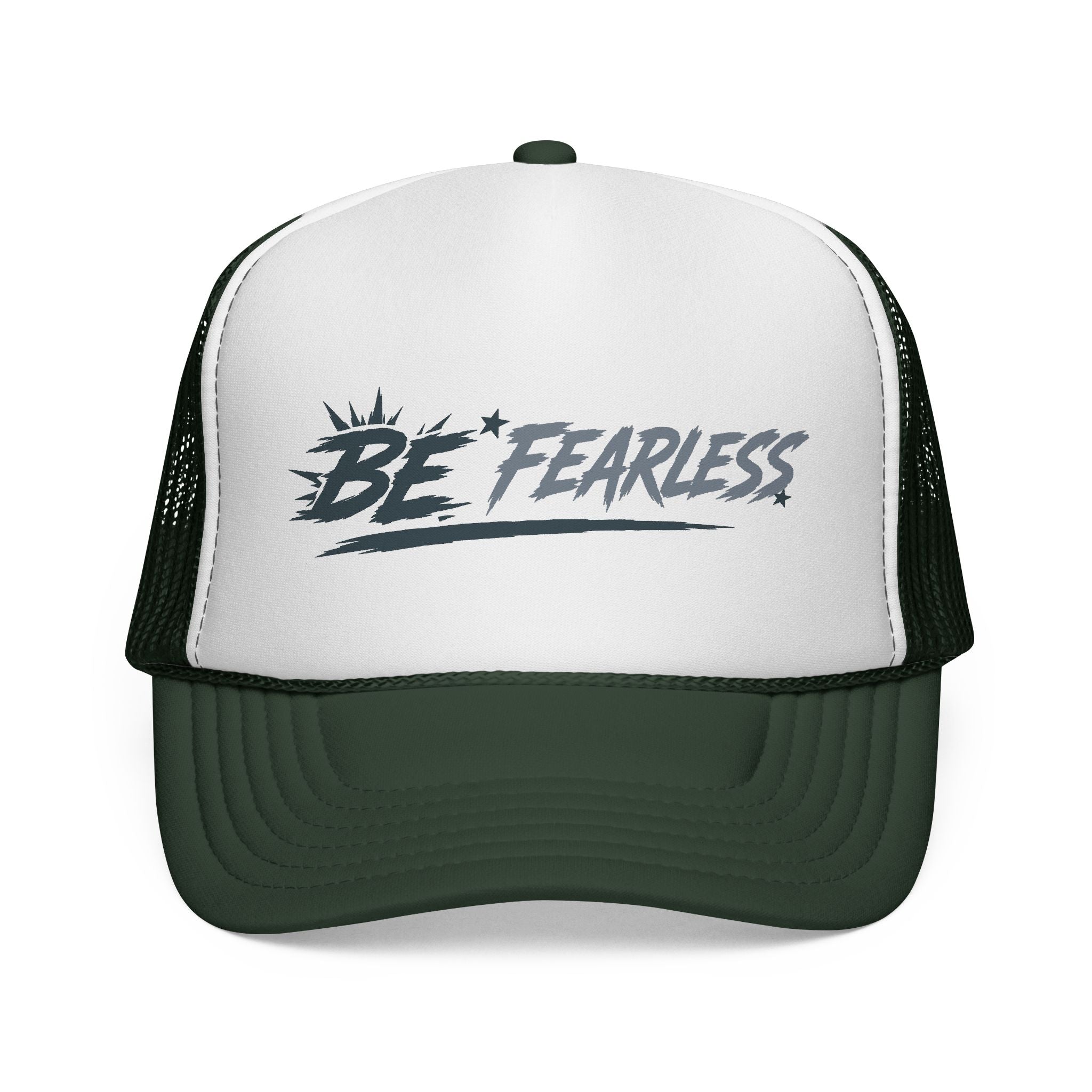 Be Fearless Trucker Cap — Motivational Retro Mesh Hat