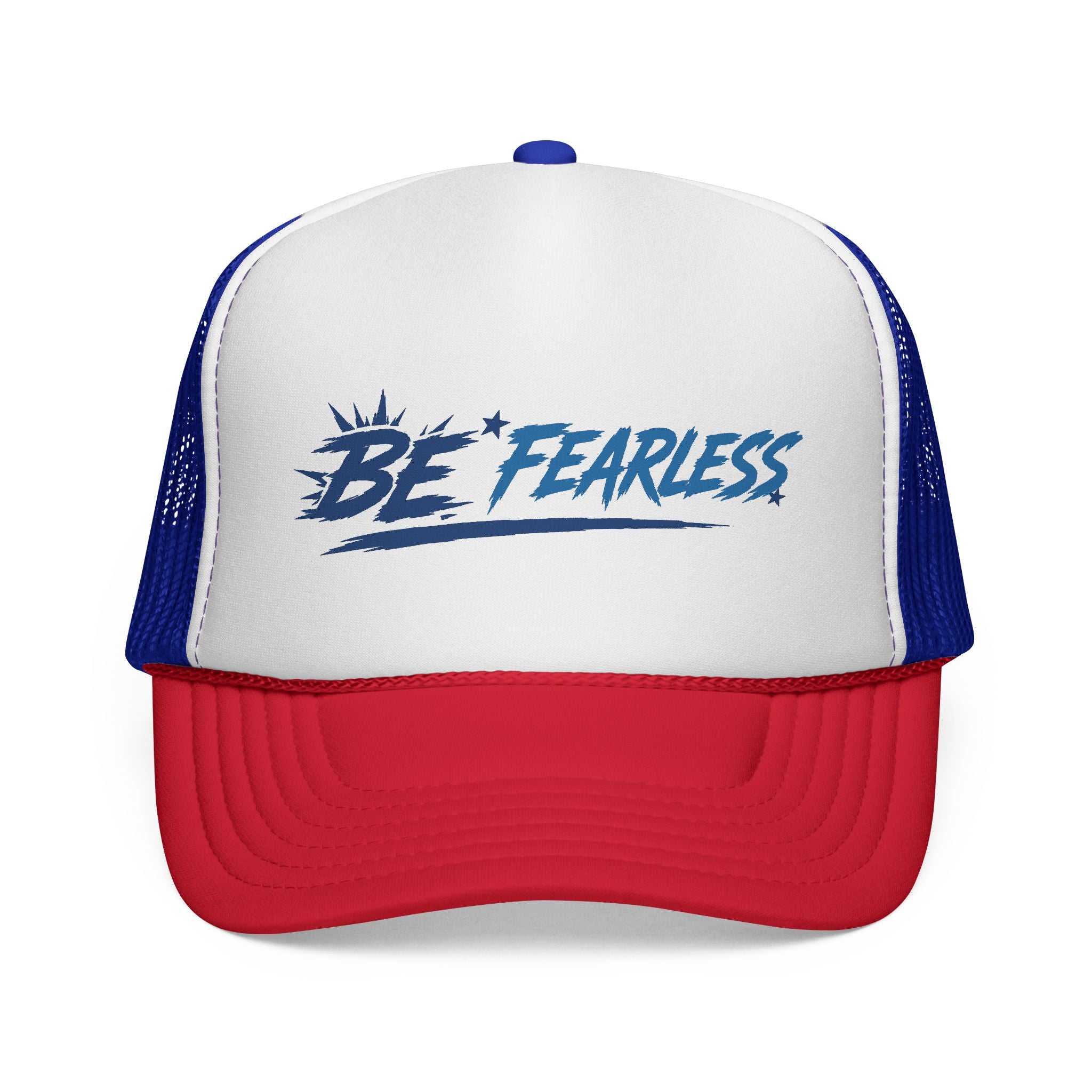 Be Fearless Trucker Cap — Motivational Retro Mesh Hat