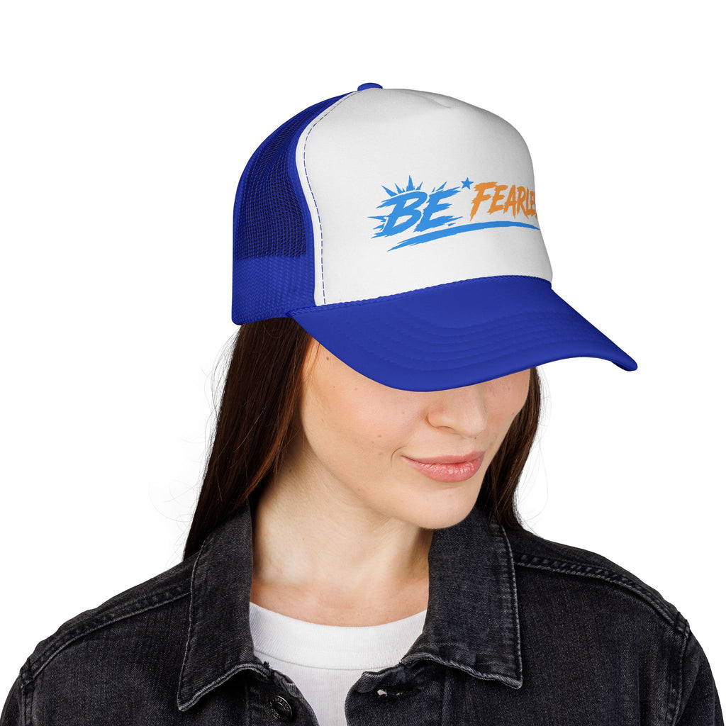 Be Fearless Trucker Cap — Motivational Retro Mesh Hat