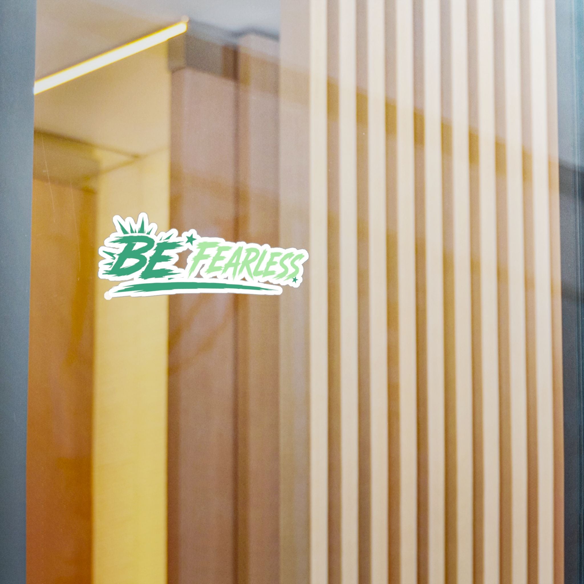 Green Be Fearless Vinyl Decal
