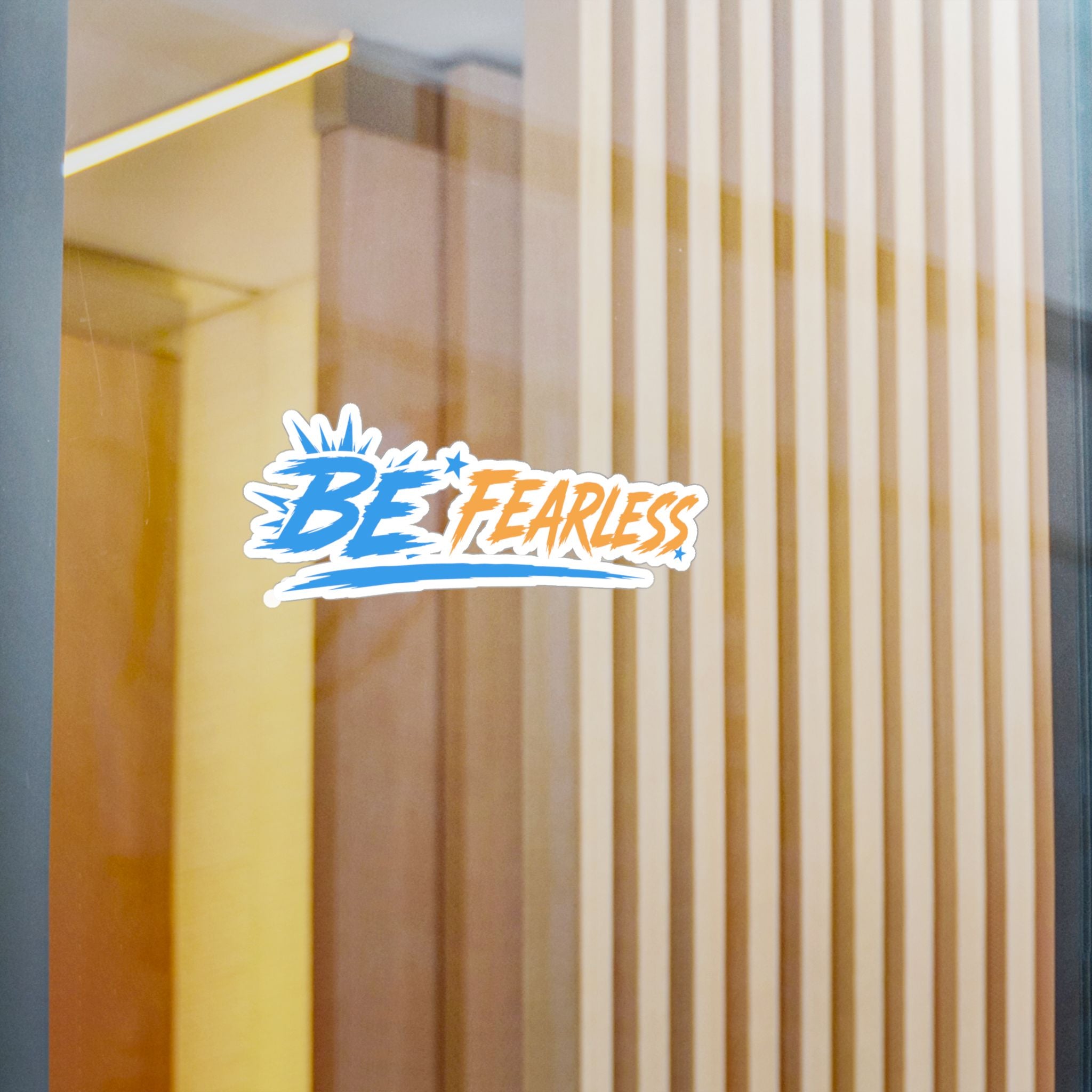 Blue Be Fearless Vinyl Decal