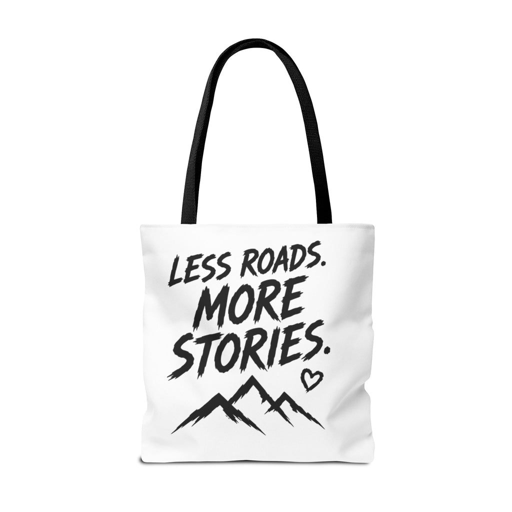 Adventure Tote — “Less Roads, More Stories” Lady Shredders Travel Tote