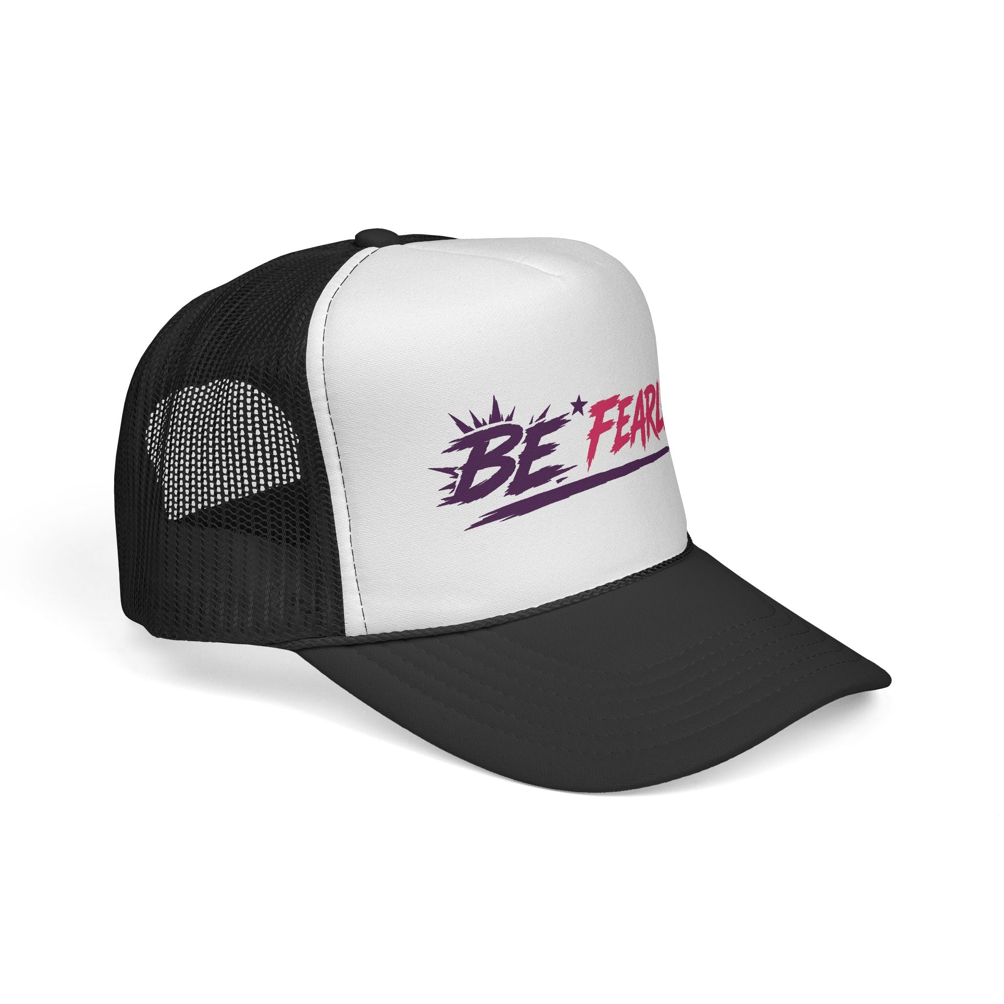 Be Fearless Trucker Cap — Motivational Retro Mesh Hat