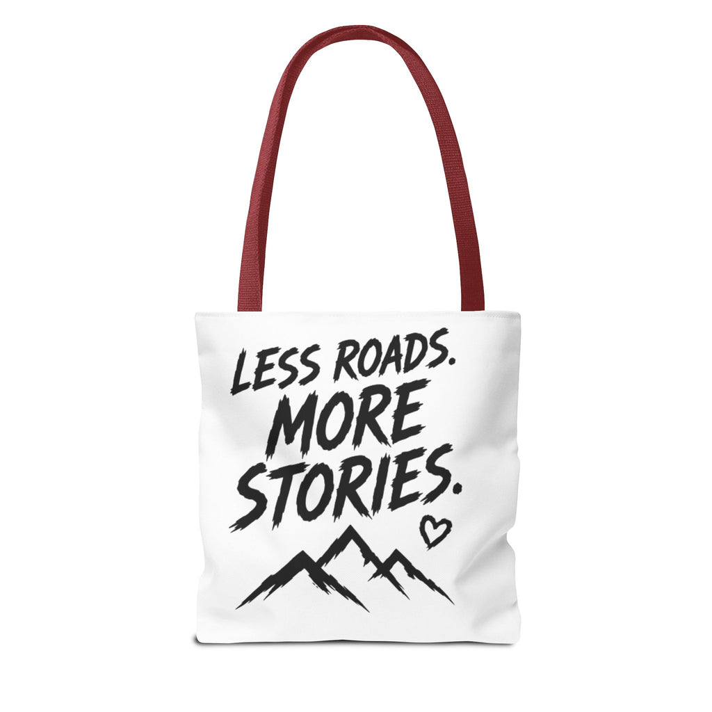 Adventure Tote — “Less Roads, More Stories” Lady Shredders Travel Tote