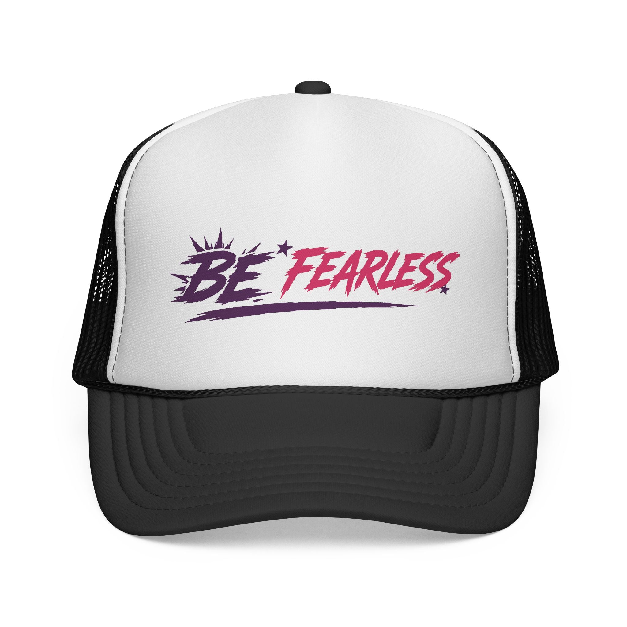 Be Fearless Trucker Cap — Motivational Retro Mesh Hat