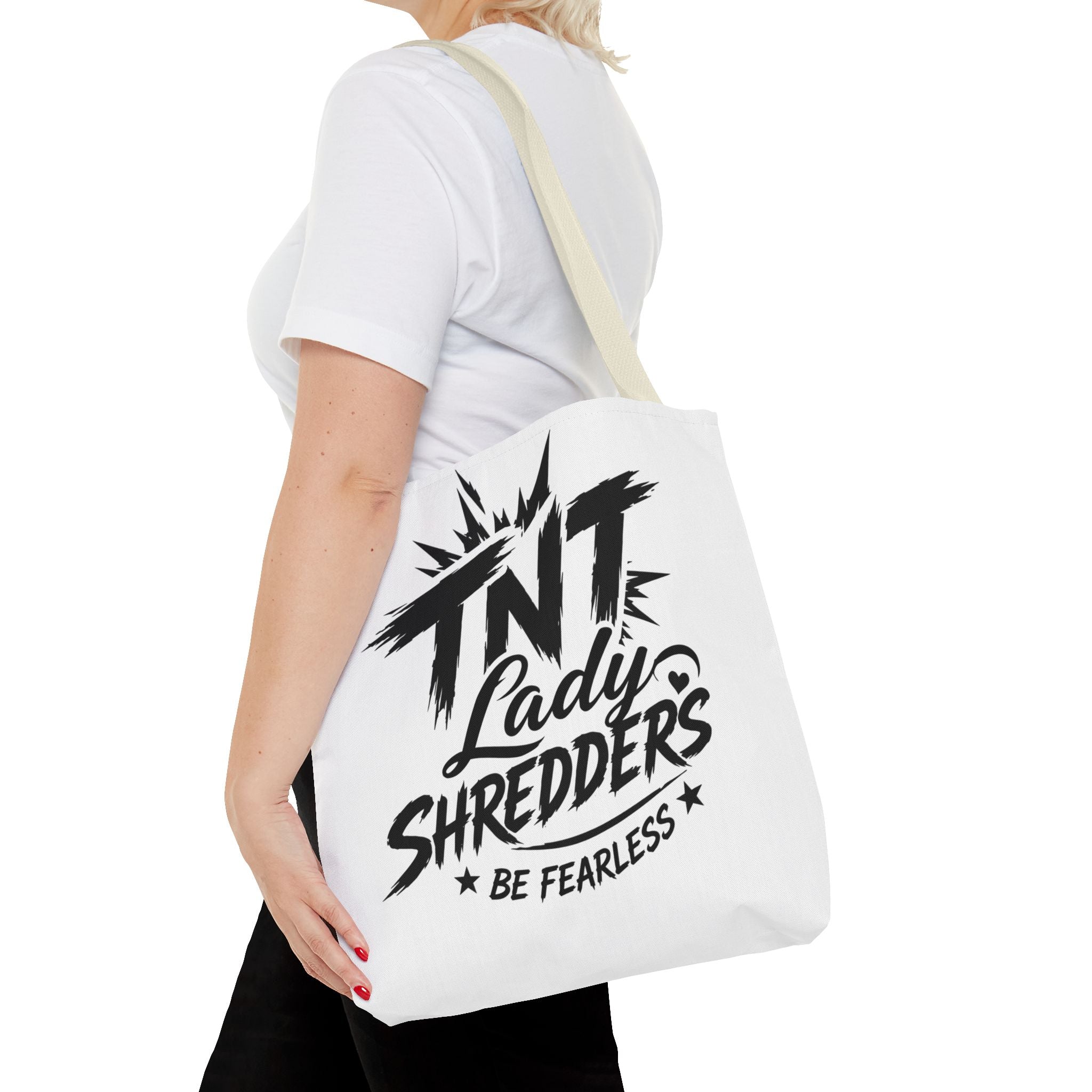 Adventure Tote — “Less Roads, More Stories” Lady Shredders Travel Tote