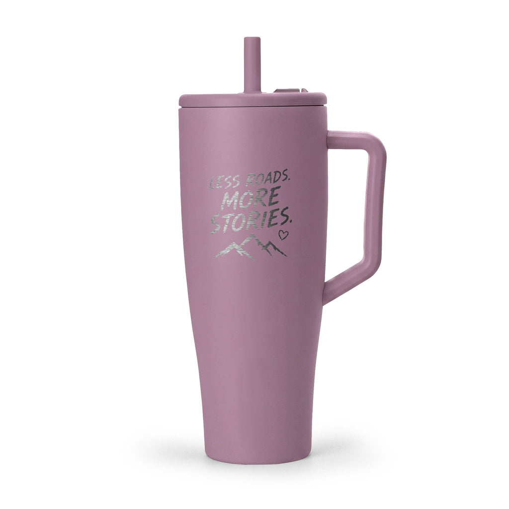 Engraved 40oz Insulated Tumbler with Handle & Lid — Outdoor Adventure Design