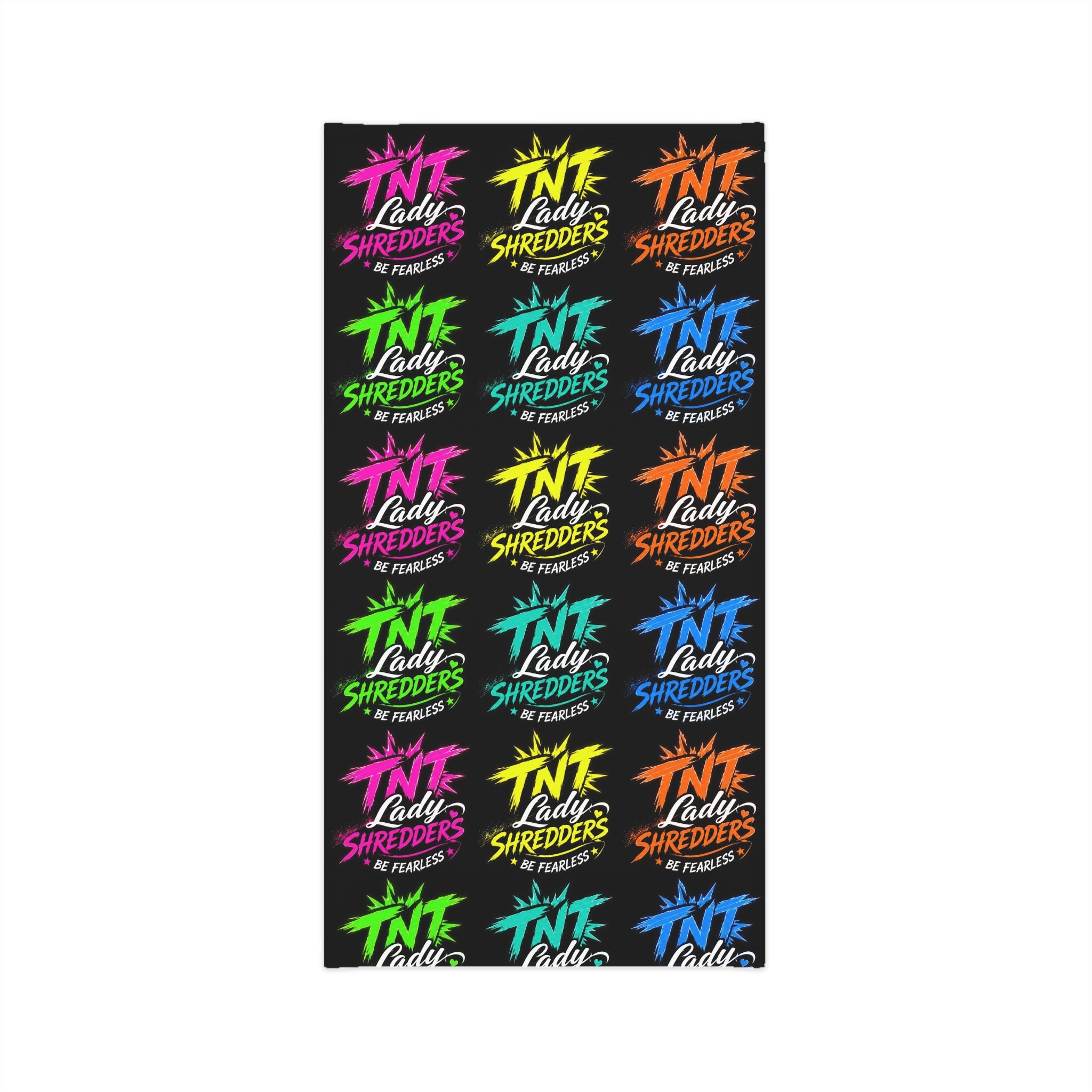 Neck Gaiter — TNT Lady Shredders Neon Logo Allover
