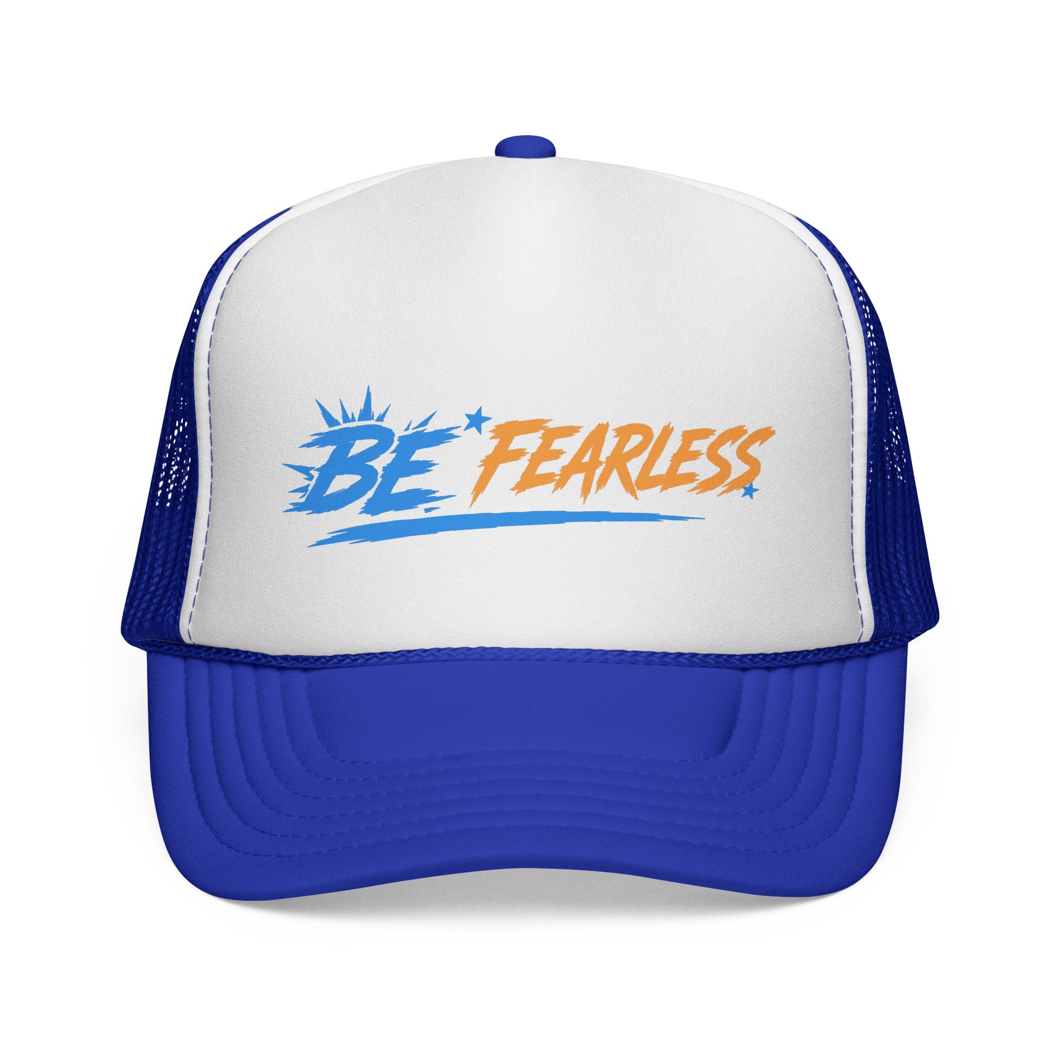 Be Fearless Trucker Cap — Motivational Retro Mesh Hat