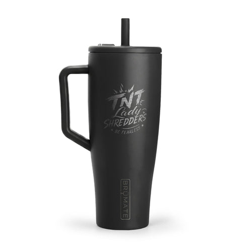 Engraved 40oz Insulated Tumbler with Handle & Lid — Outdoor Adventure Design