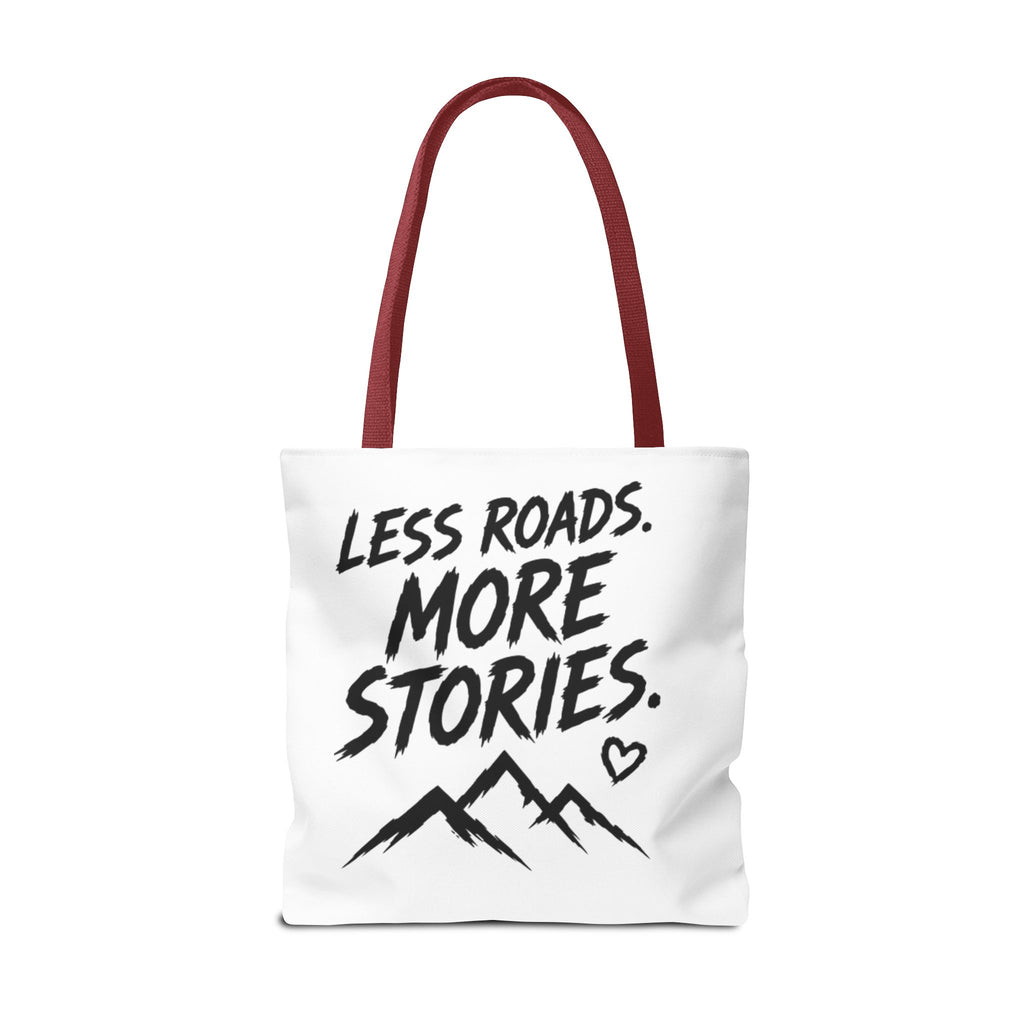 Adventure Tote — “Less Roads, More Stories” Lady Shredders Travel Tote