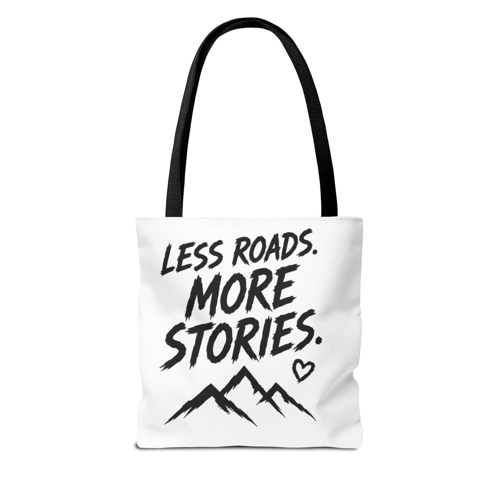 Adventure Tote — “Less Roads, More Stories” Lady Shredders Travel Tote