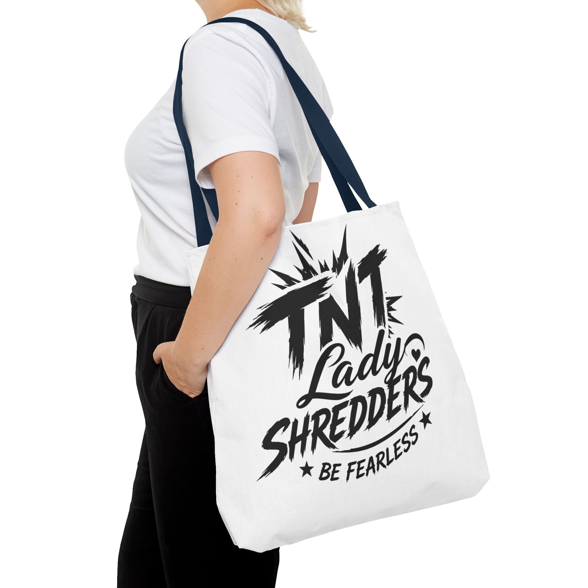 Adventure Tote — “Less Roads, More Stories” Lady Shredders Travel Tote