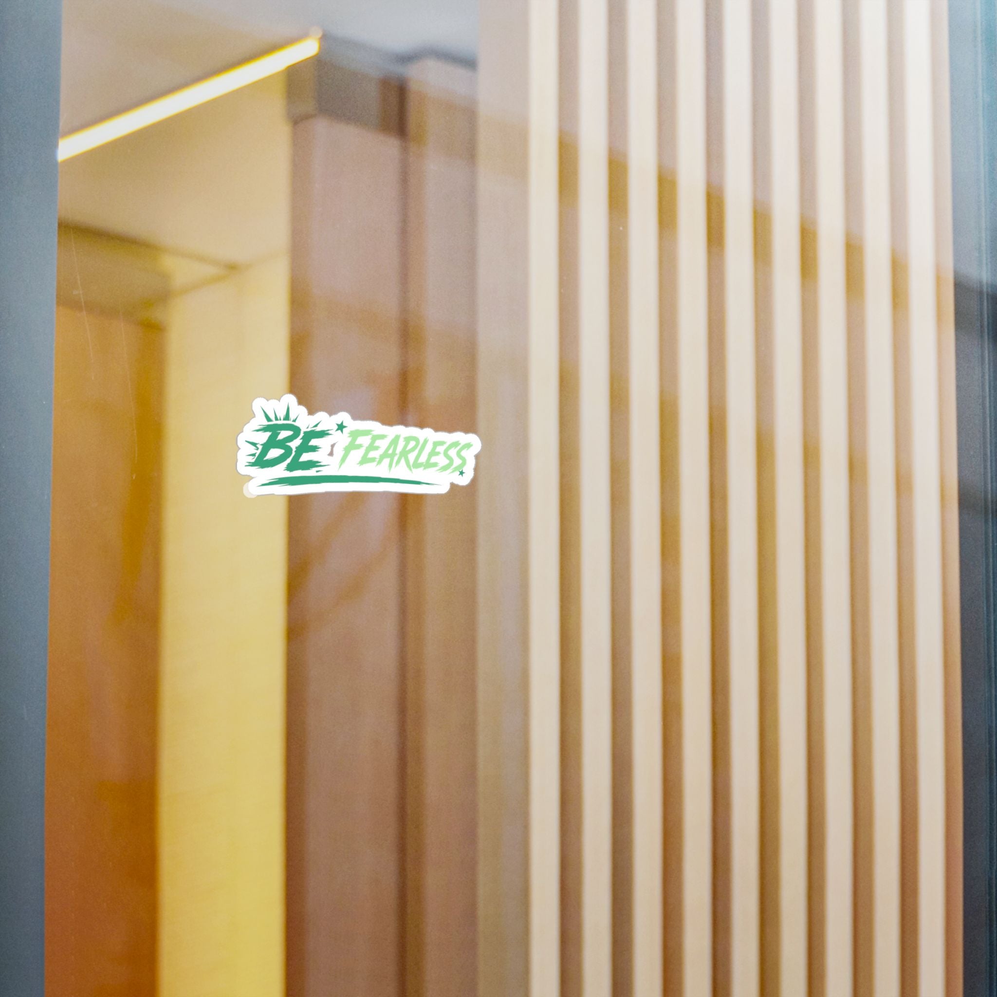 Green Be Fearless Vinyl Decal