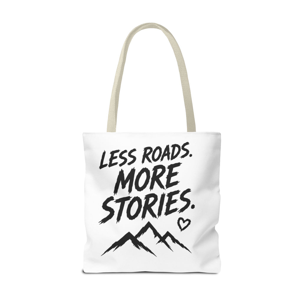 Adventure Tote — “Less Roads, More Stories” Lady Shredders Travel Tote