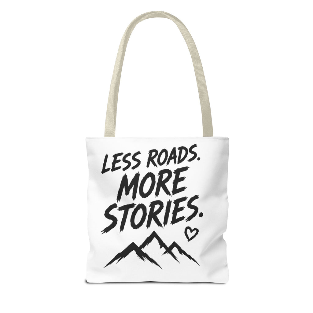 Adventure Tote — “Less Roads, More Stories” Lady Shredders Travel Tote