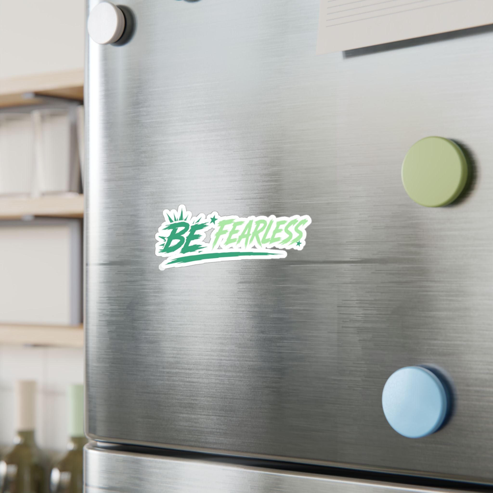 Green Be Fearless Vinyl Decal