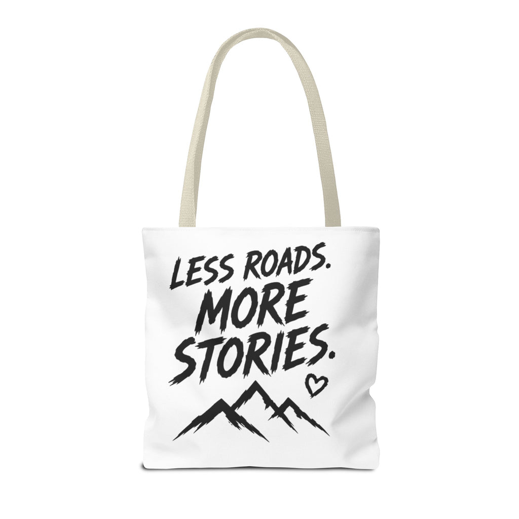 Adventure Tote — “Less Roads, More Stories” Lady Shredders Travel Tote
