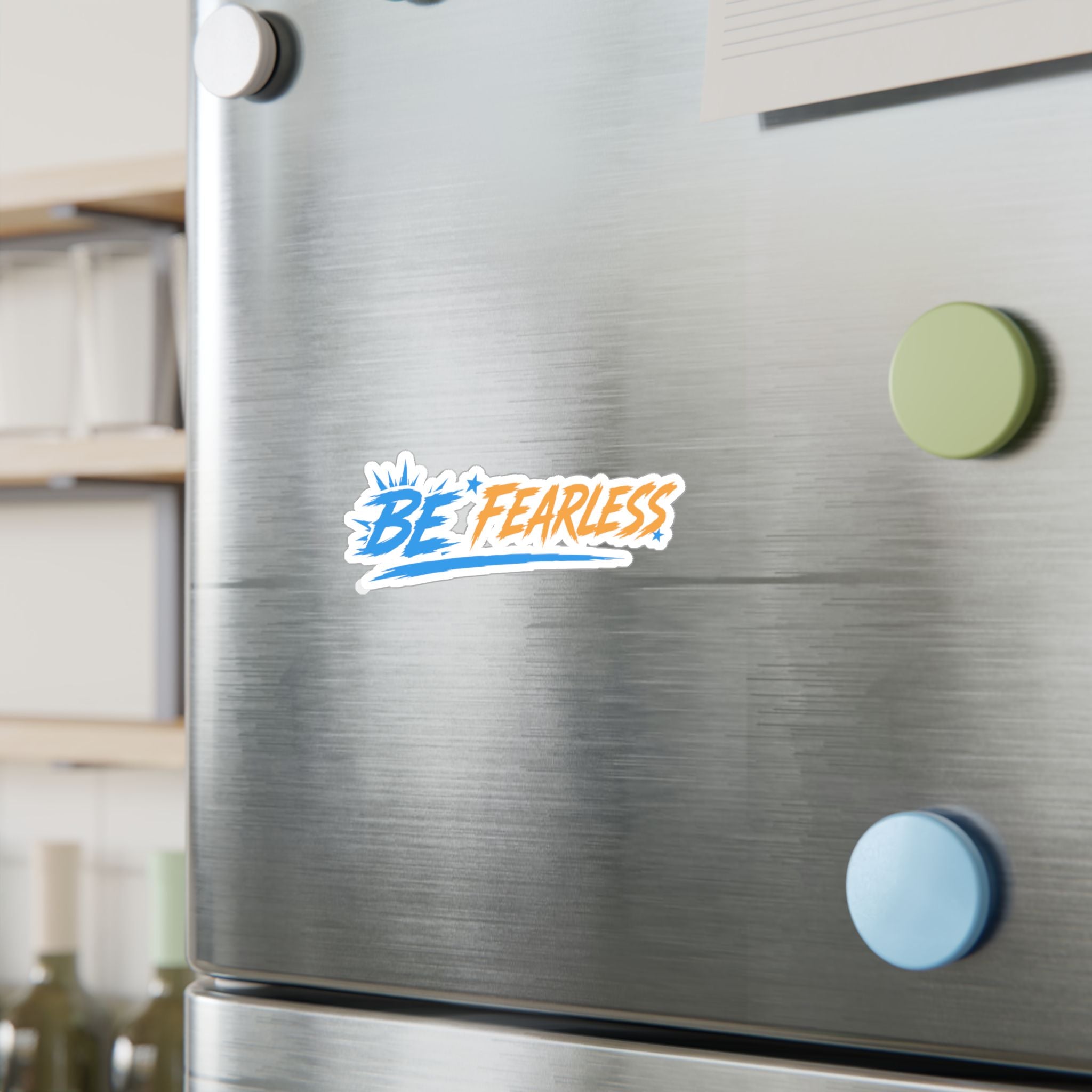 Blue Be Fearless Vinyl Decal