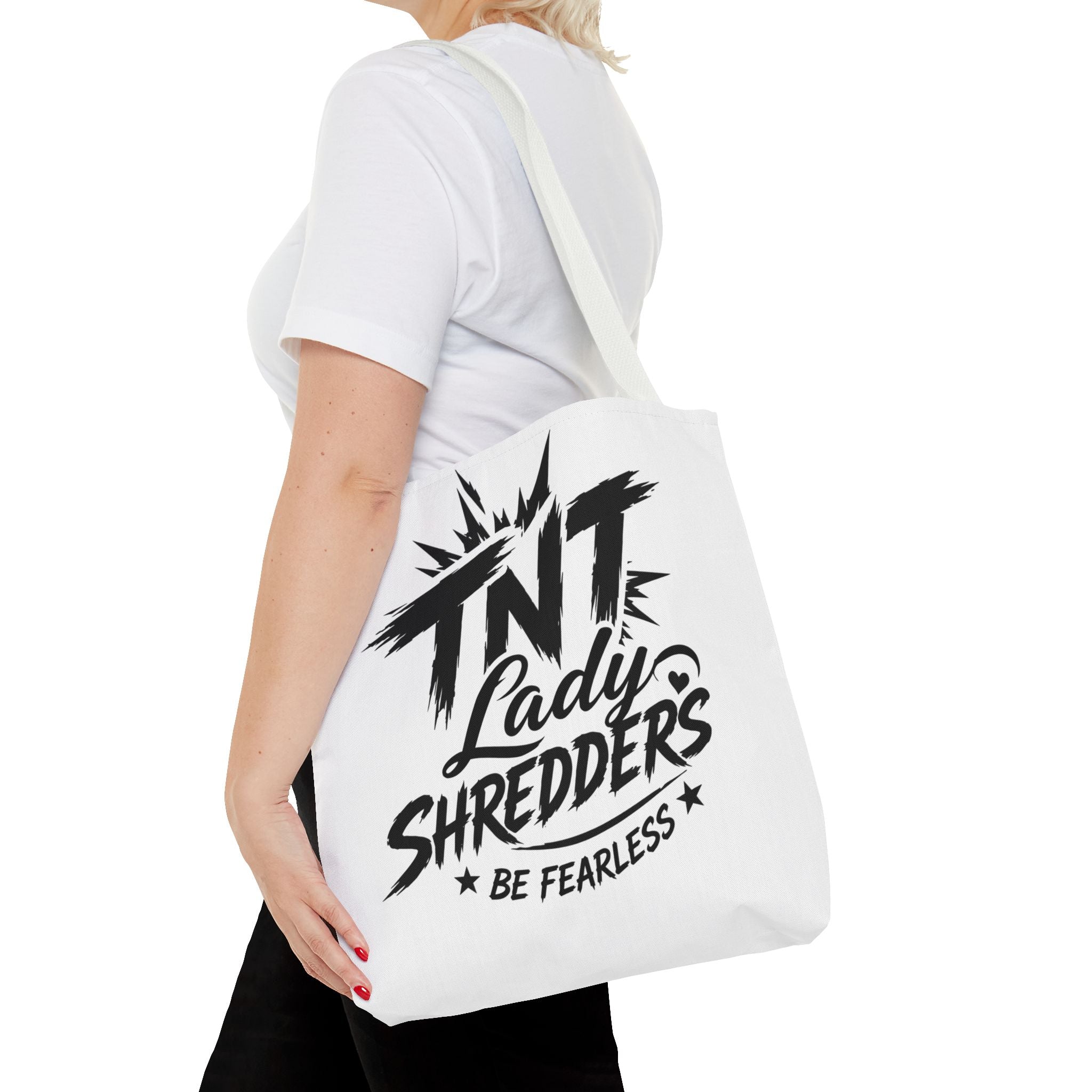 Adventure Tote — “Less Roads, More Stories” Lady Shredders Travel Tote