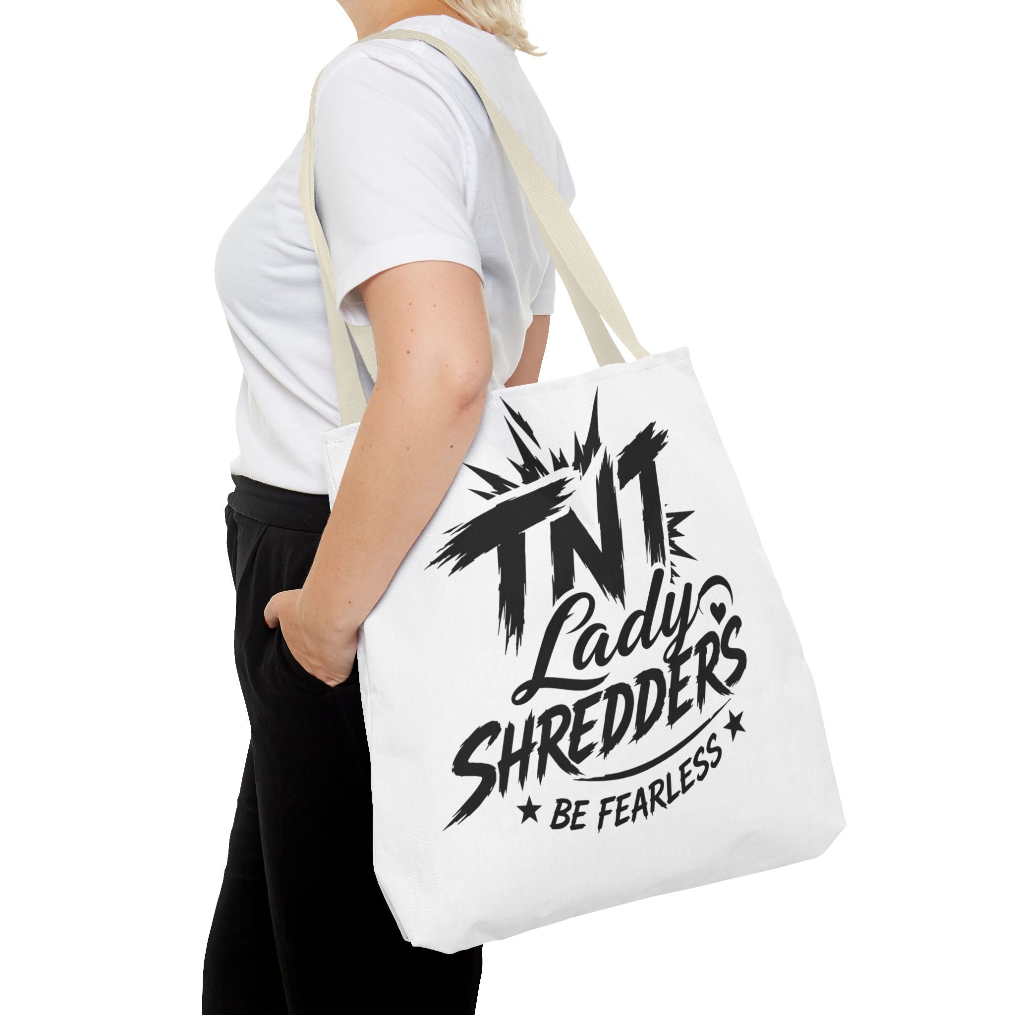 Adventure Tote — “Less Roads, More Stories” Lady Shredders Travel Tote