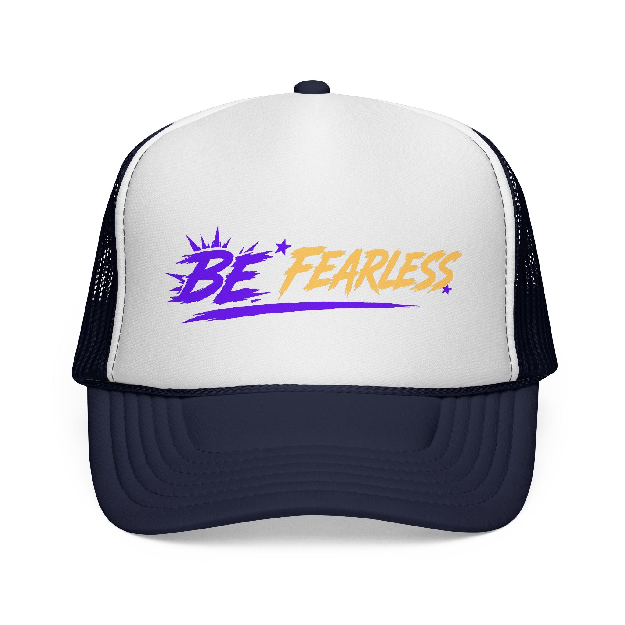 Be Fearless Trucker Cap — Motivational Retro Mesh Hat