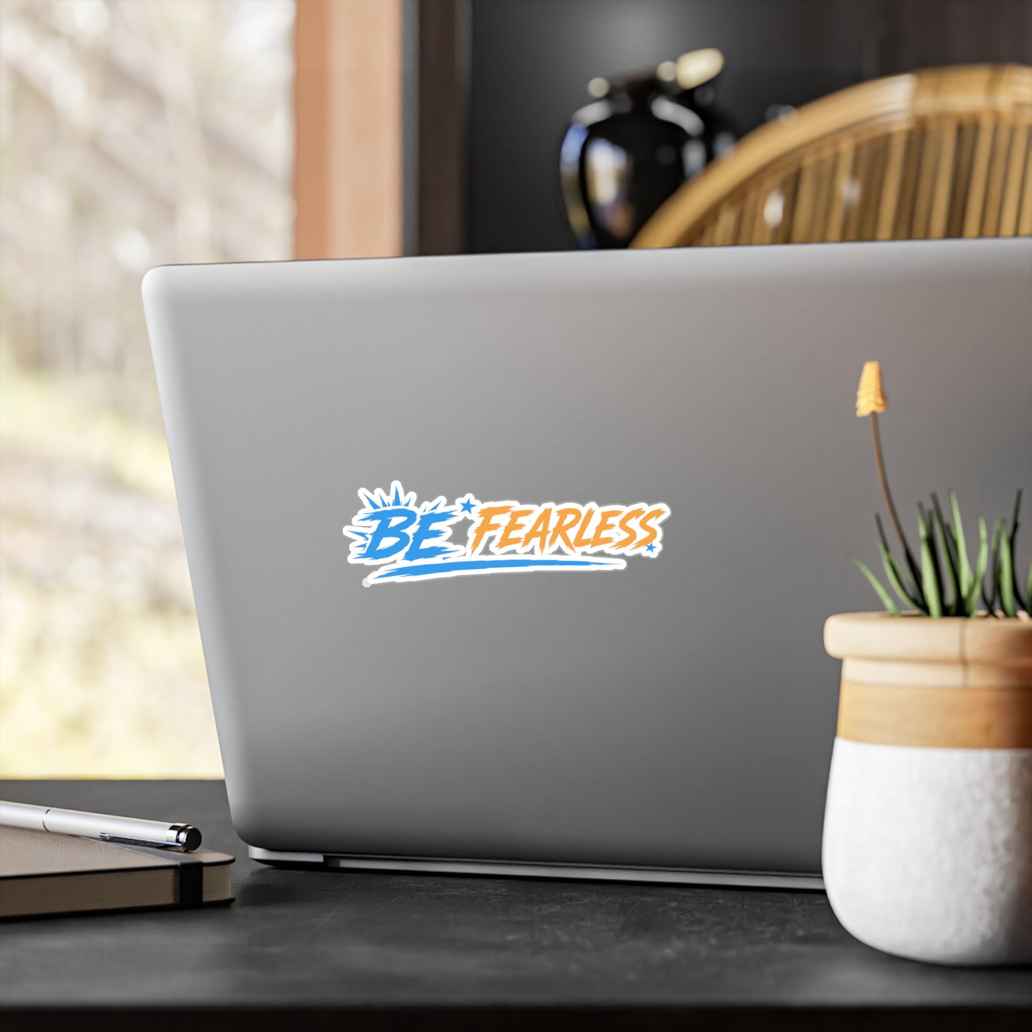 Blue Be Fearless Vinyl Decal