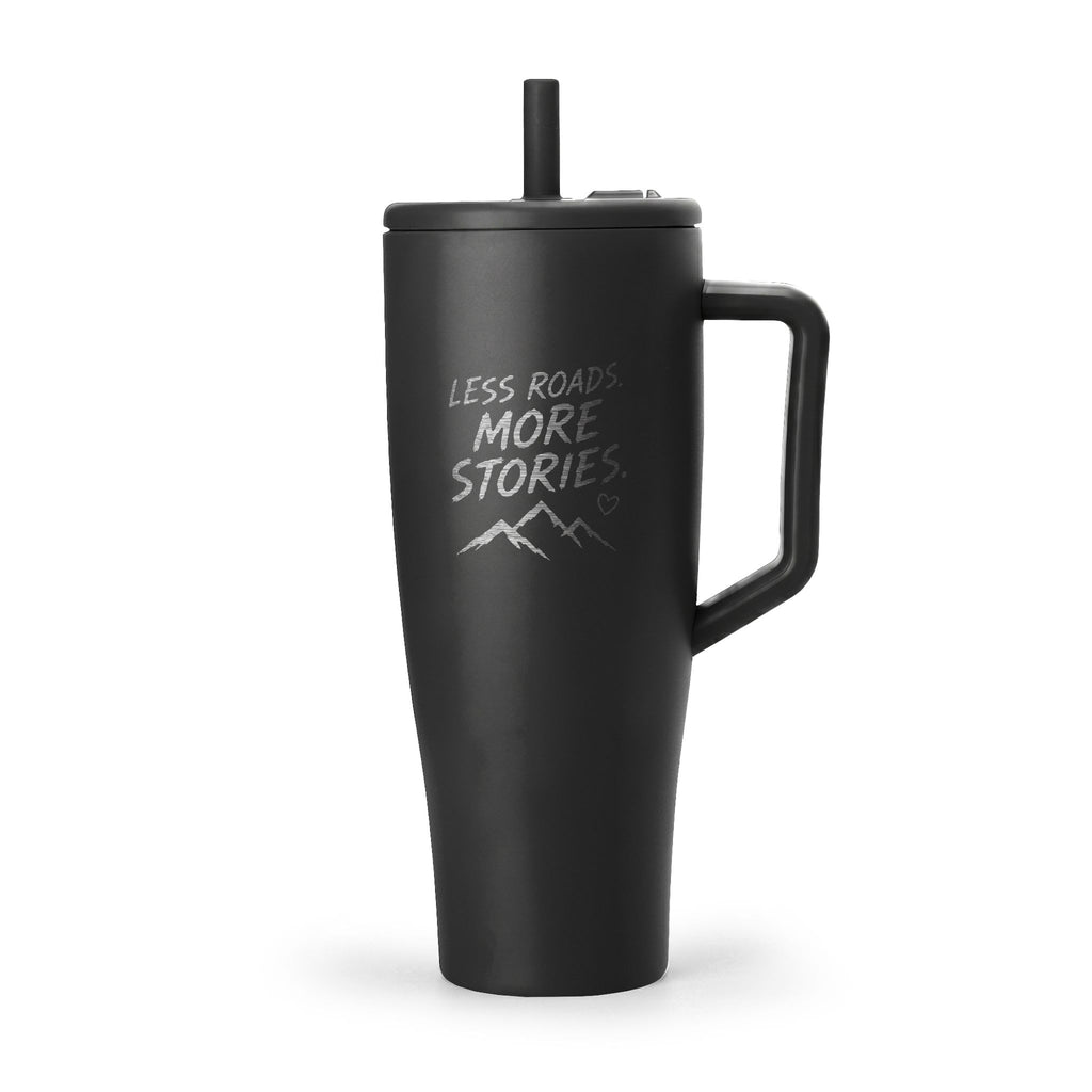 Engraved 40oz Insulated Tumbler with Handle & Lid — Outdoor Adventure Design
