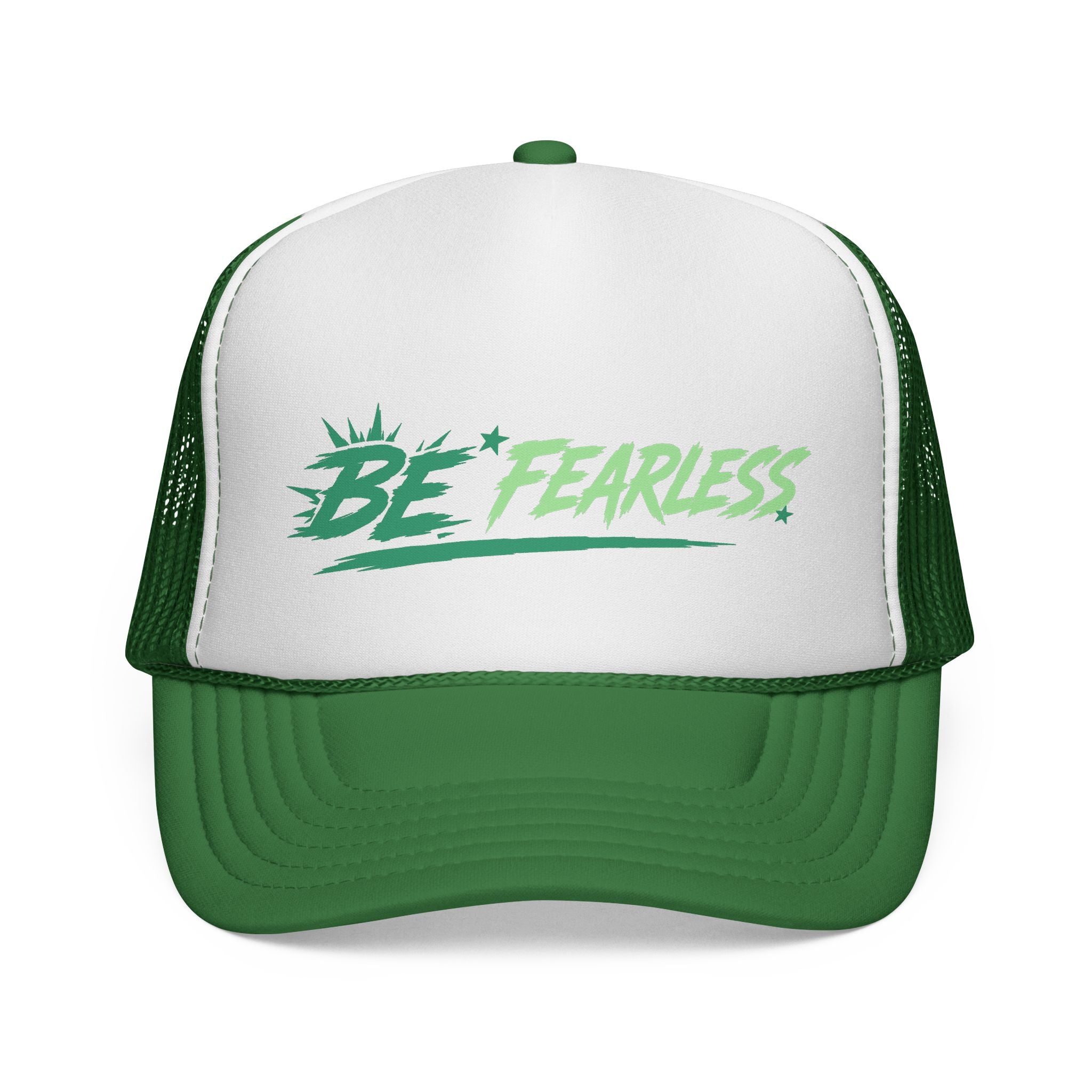 Be Fearless Trucker Cap — Motivational Retro Mesh Hat