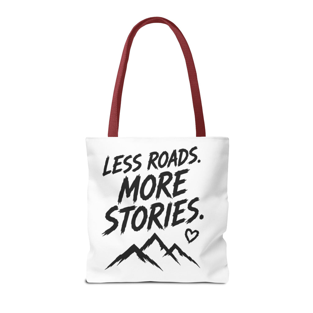 Adventure Tote — “Less Roads, More Stories” Lady Shredders Travel Tote