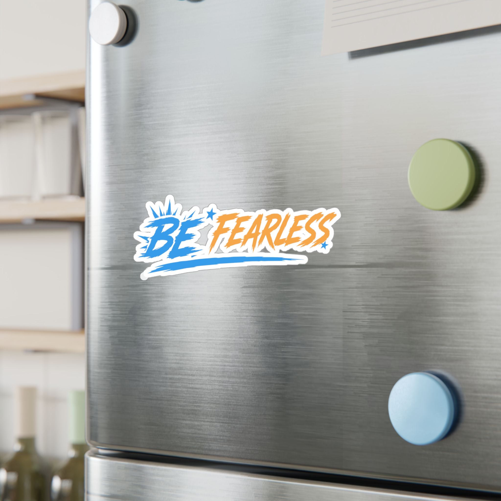 Blue Be Fearless Vinyl Decal