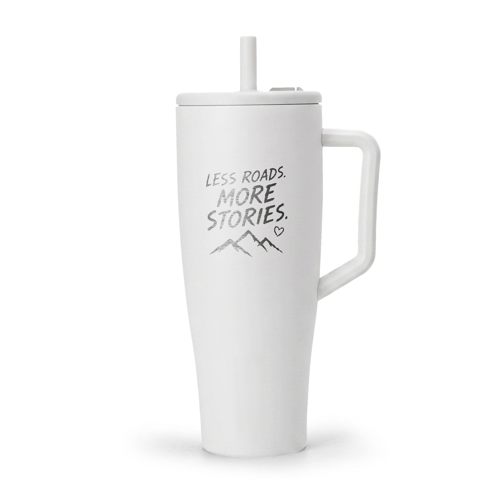 Engraved 40oz Insulated Tumbler with Handle & Lid — Outdoor Adventure Design