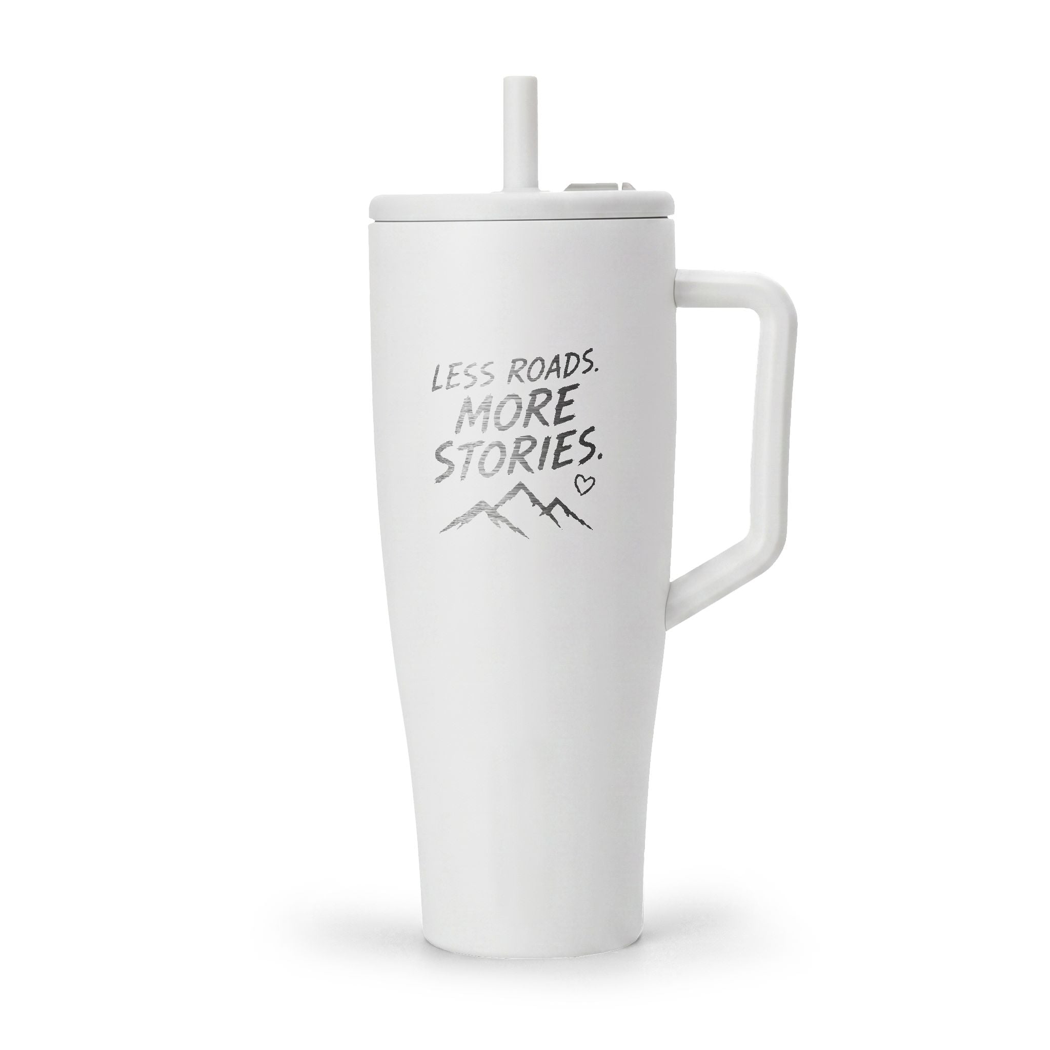 Engraved 40oz Insulated Tumbler with Handle & Lid — Outdoor Adventure Design
