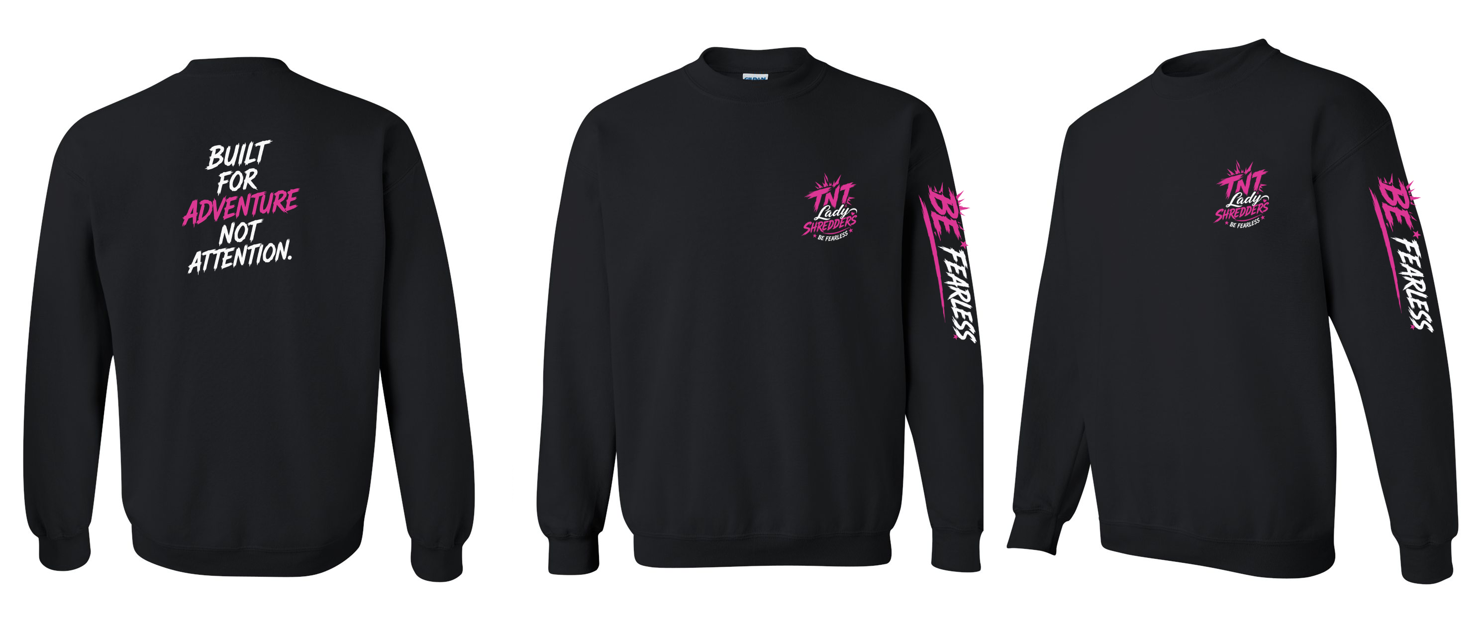 TNT Built for Adventure Black Crewneck