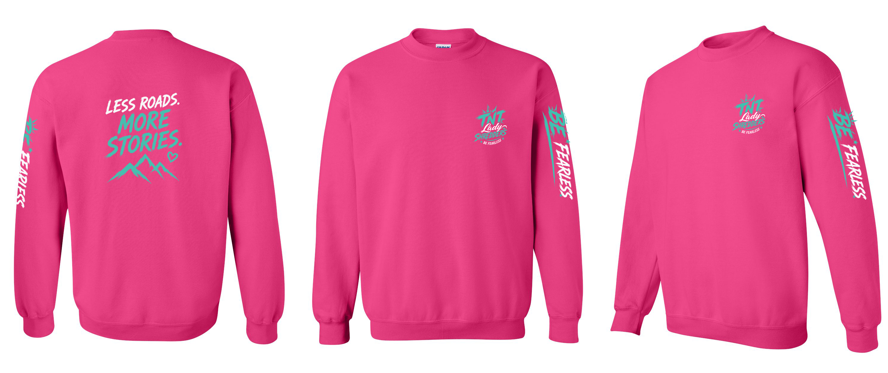 TNT Less Roads Pink Crewneck