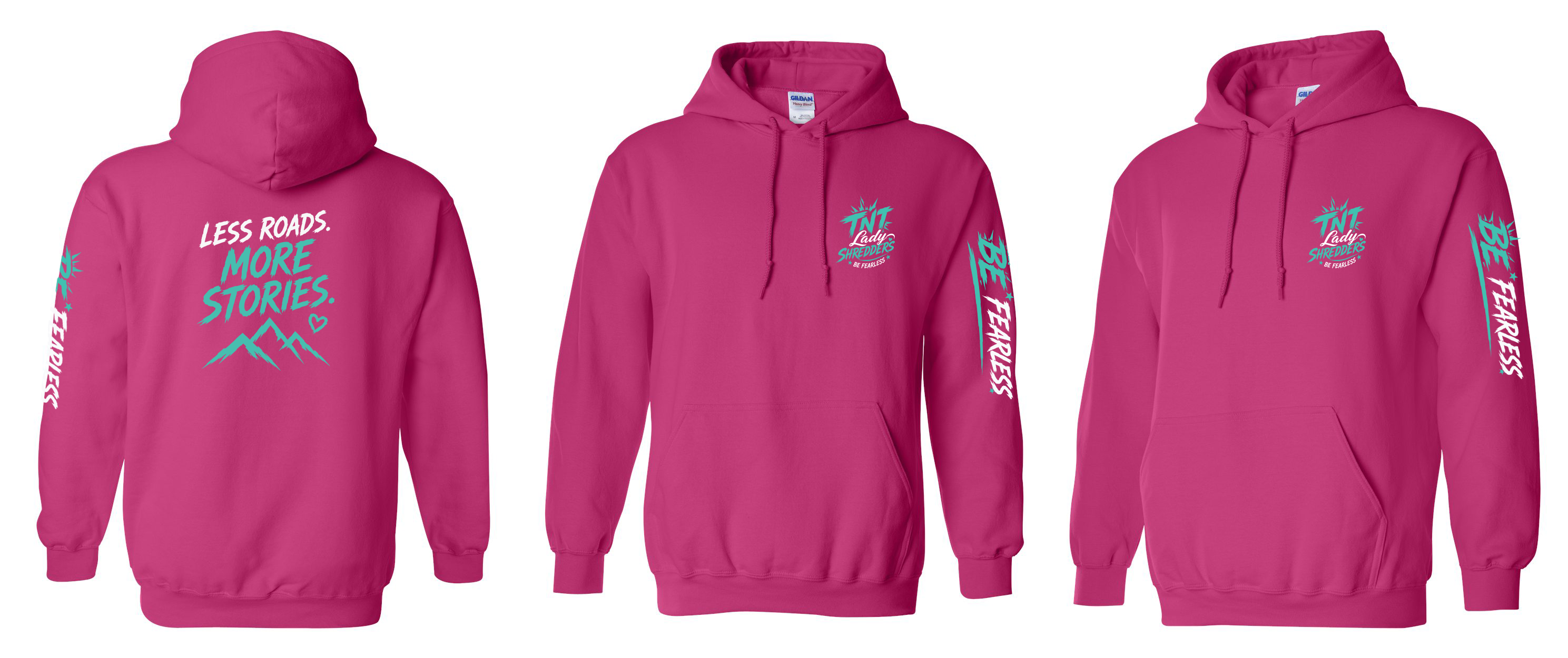 TNT Less Roads Pink Hoodie